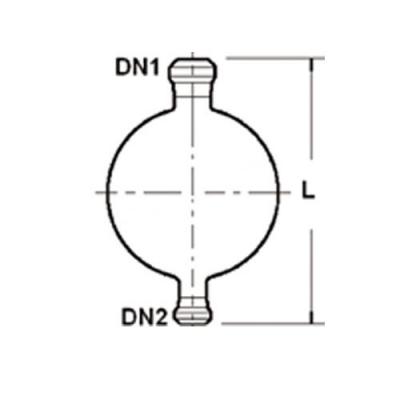 球形釜體, 單開(kāi)口, 帶放料口，10~200L